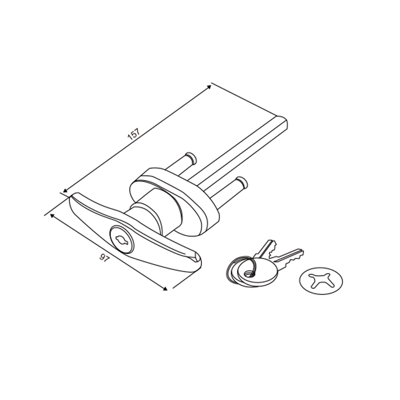 T Handle with Key